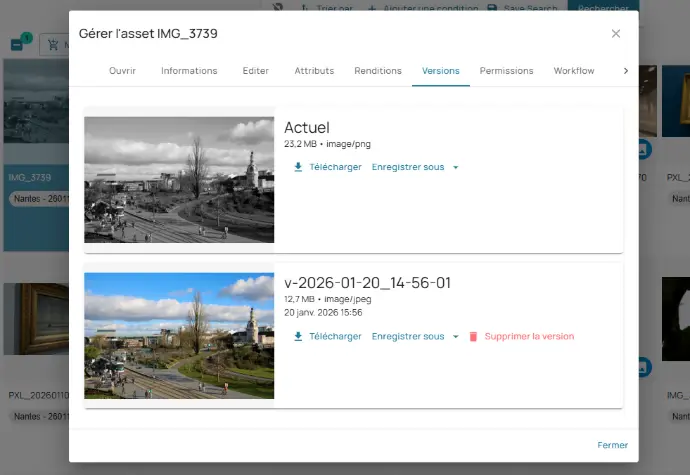 Contrôle des versions