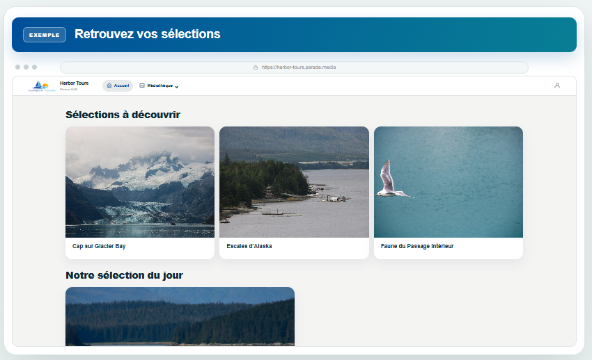 Création de pages de sélections